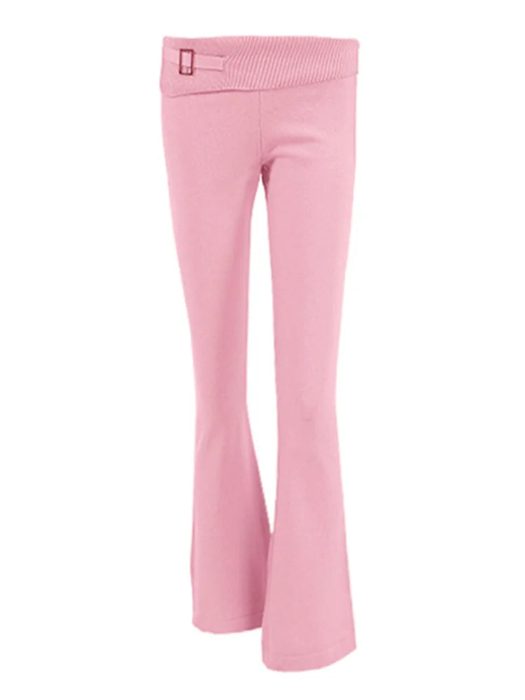 Knit 2 Piece-Set Trousers Hoodie Tracksuit Crop top Knit And Pants Sets Trousers