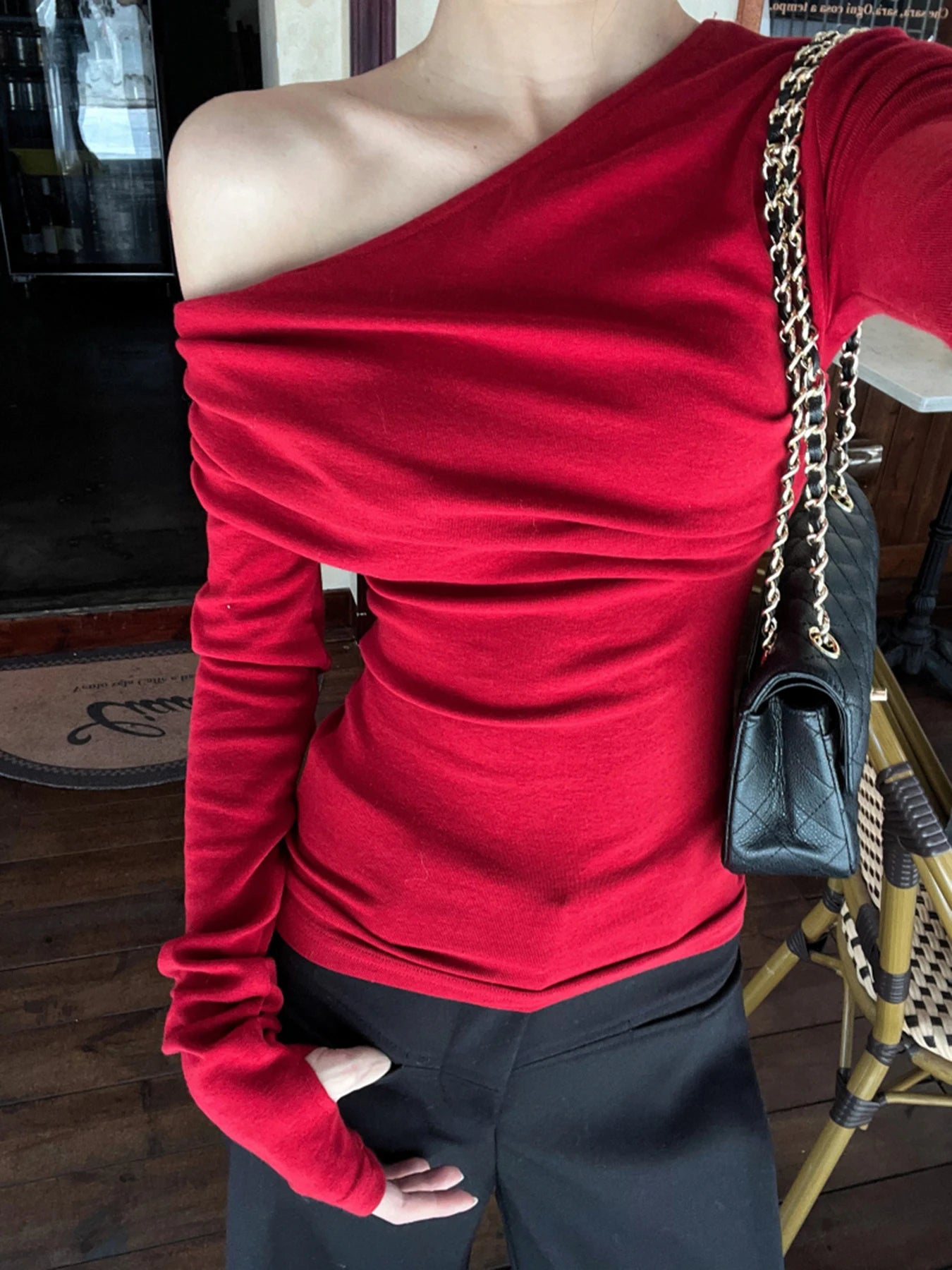 Asymmetrical Top Long Sleeved ing