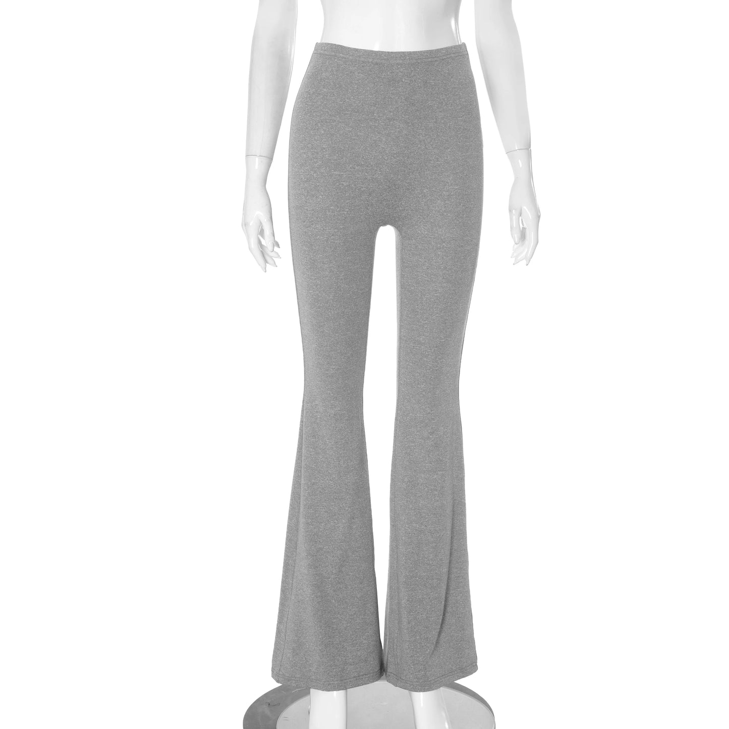 Slim color Micro Flare Pant baic Sport Jogging Trouer Floor Length Bottom