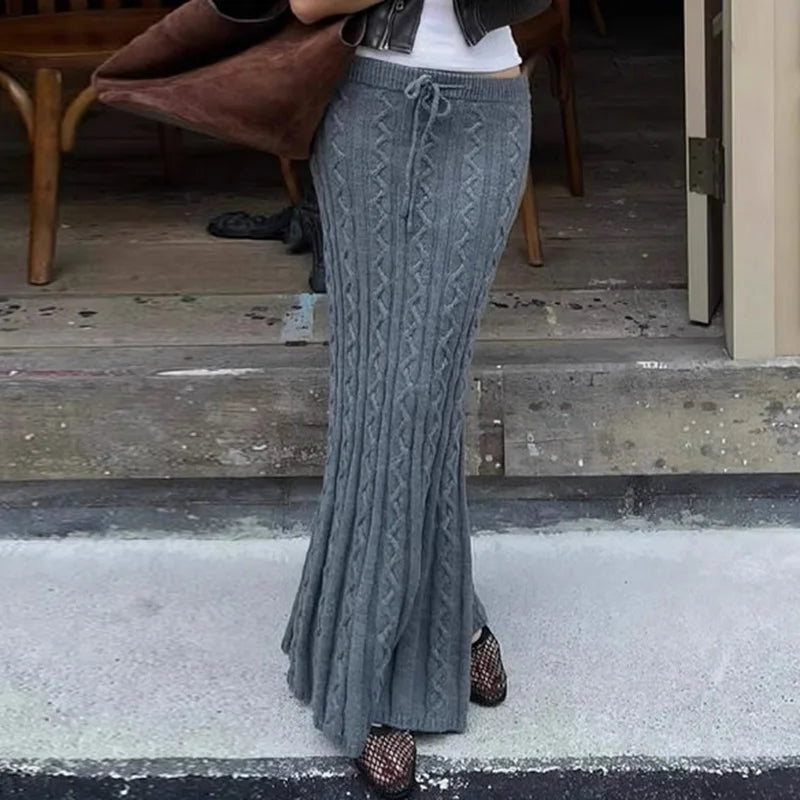 Long Trumpet Skirts Low Waisted Bottoms