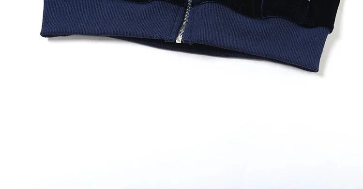 Sporty Two Piece Set Hooded Shirring Zipper Number Print Jacket Contrast Patchwork Mini Shorts Suit
