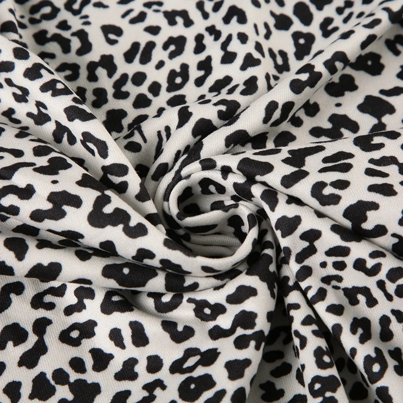 Leopard Tee Shirt Long Sleeve Crewneck
