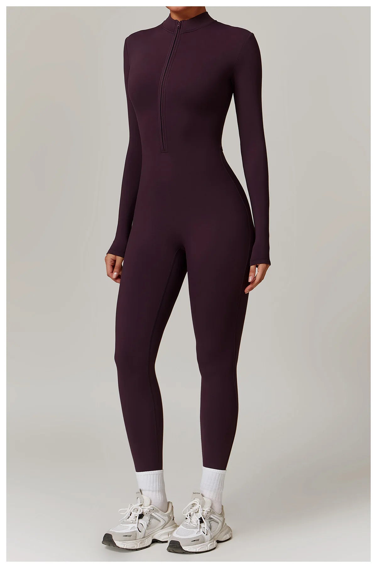 Zipper Yoga Rompers Long Sleeved One-piece Sports Gym Jumpsuits Workout High-intensity Fitness Skin-tight Garment