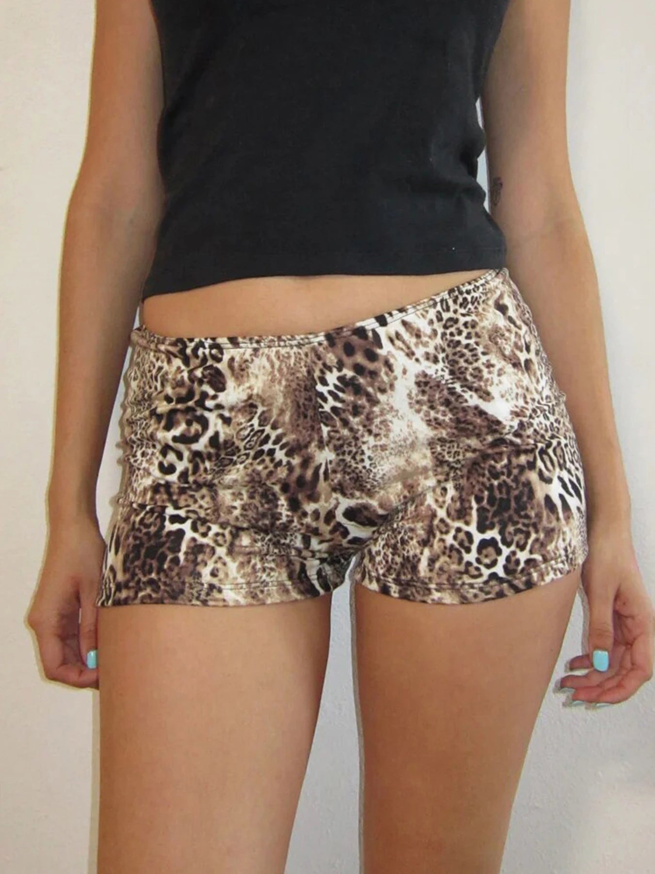 Leopard Two Piece of Set Camiole and Slim Short