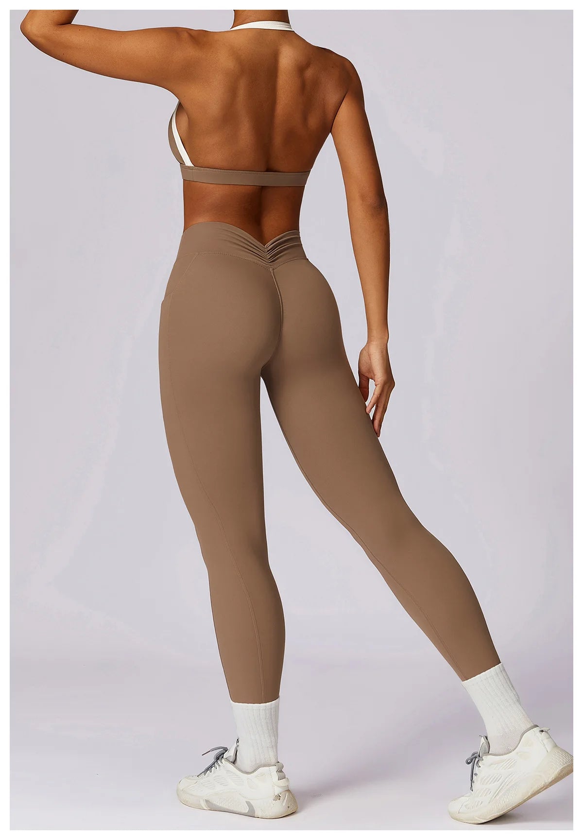 2 Pieces Tracksuit Yoga Set Workout Sports Gym Fitness Long Sleeve Crop Top High Waist Leggings Sports Suits