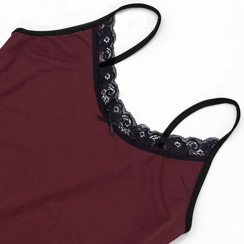 Spring And 'S Deep V Neck Patchwork Lace Lace Camisole Tight Playsuits Playsuits
