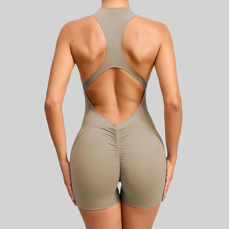 Short Gym Yoga Workout One-piece Bodysuit
