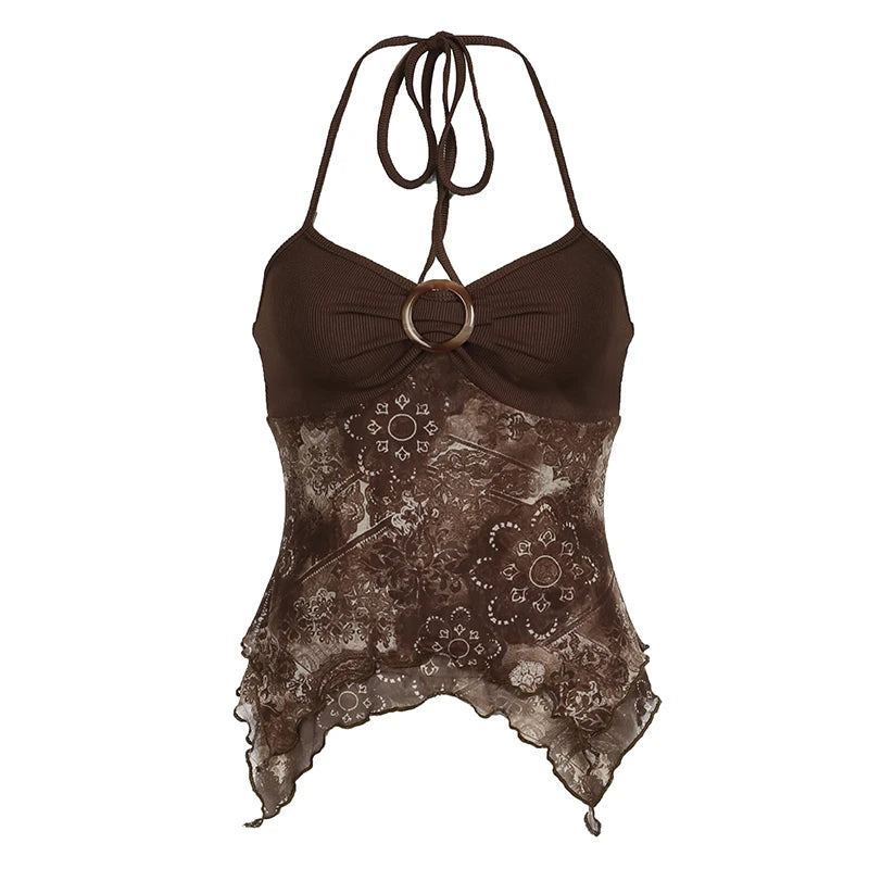 Fairycore Grunge Backless Top