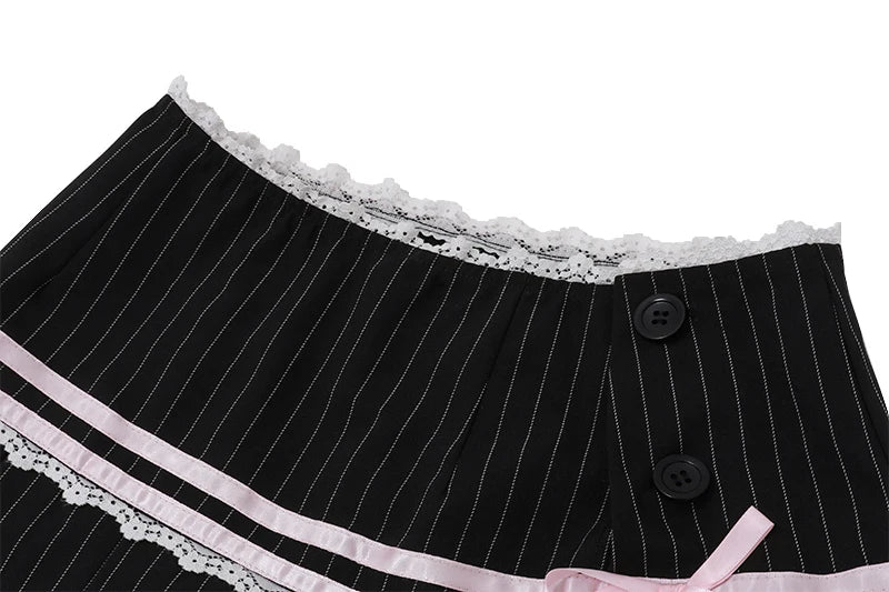 Black High-Waist Mini Skirt