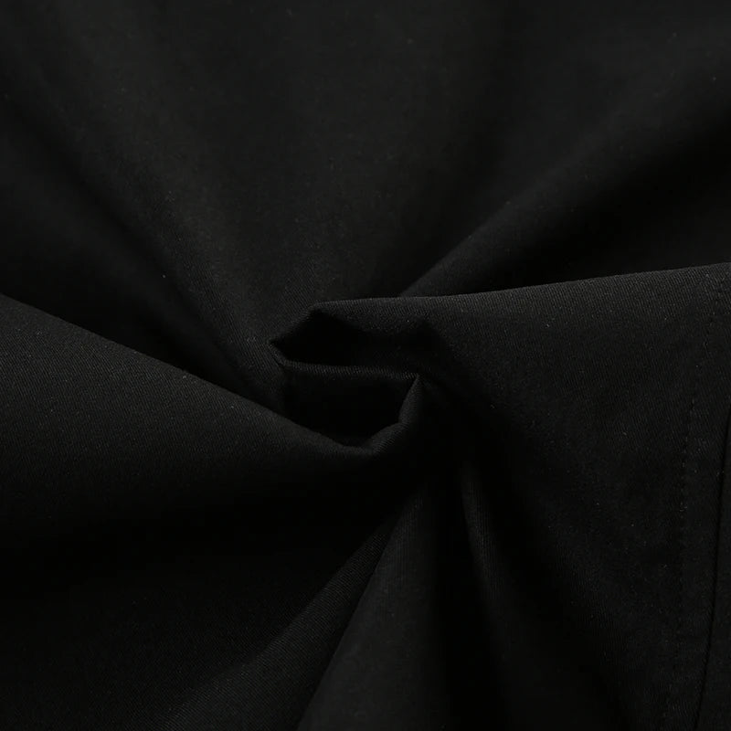 's Rivet Jacket Black Zip-Up with Pockets Long Sleeve Coats Cropped Design