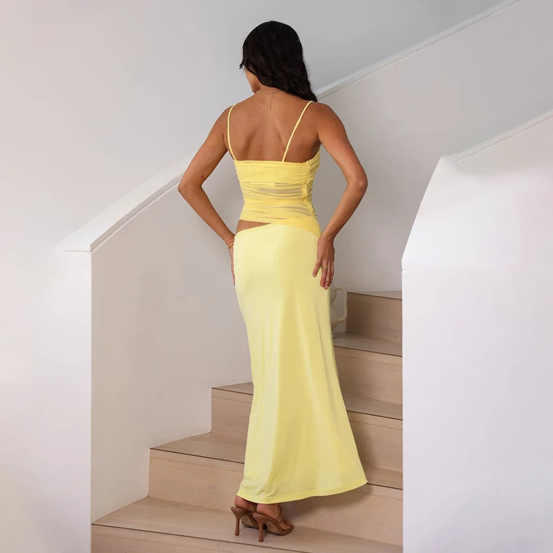 Sleeveless Top And Maxi Dress Set
