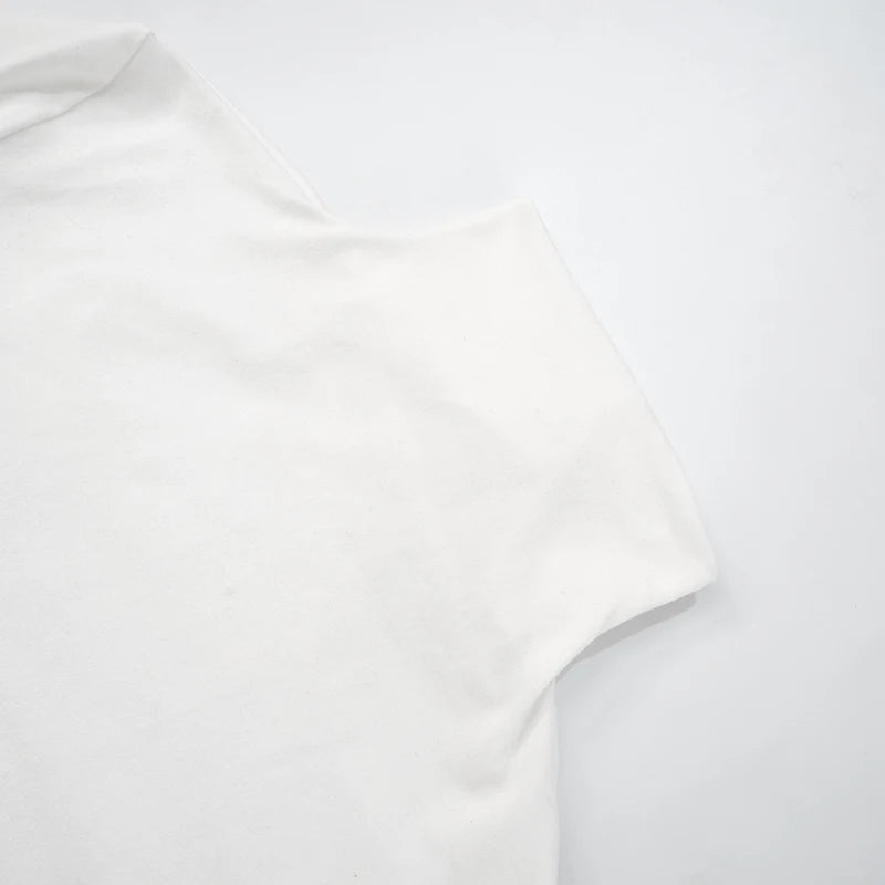 Spring And 'S Color High Neck Half-Sleeved Tight Slim al T-Shirt Top Commuter