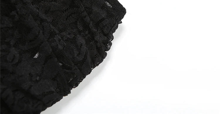 Stacked Lace Pants Solid See Through High Waist Slim Trouser Solid Stunning Bottoms
