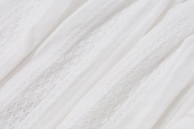 White Ruffled Backless A-Line Pleated Mini Dress
