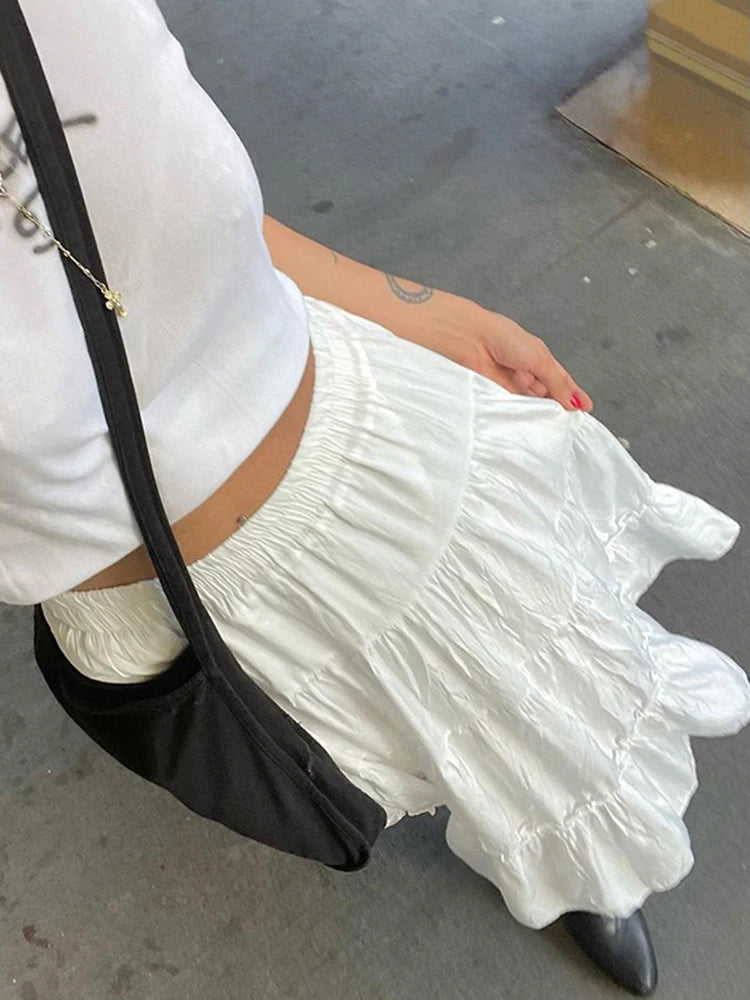 Boho A-line Skirts Loose Bottoms Skirts