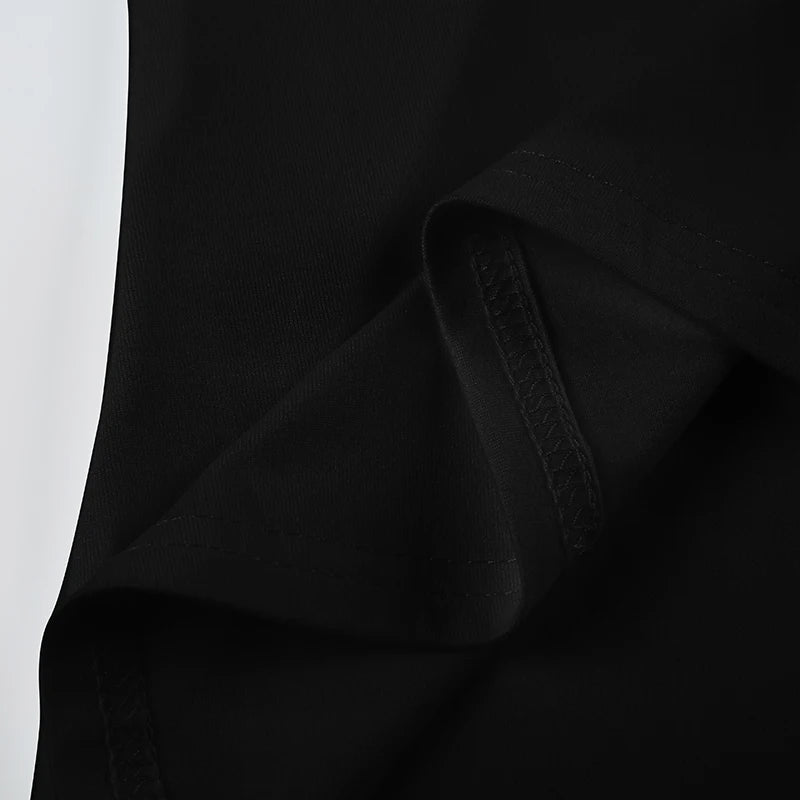 Front Lace-up Black Shirt Long Sleeve
