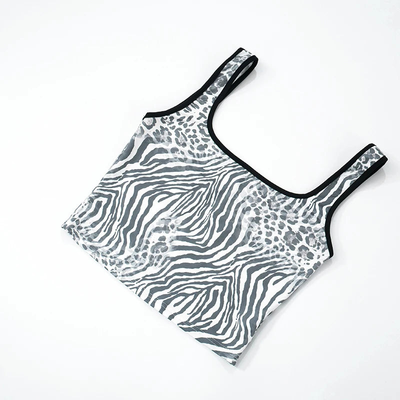 'S Leopard Print Crop Top Vest Low Waist Patchwork Microflare Pants Set