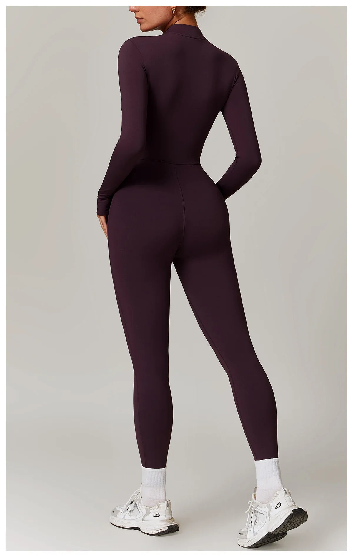 Zipper Yoga Rompers Long Sleeved One-piece Sports Gym Jumpsuits Workout High-intensity Fitness Skin-tight Garment
