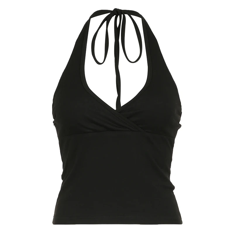 Halter Neck Camisole Backless Cropped Bustiers Slim