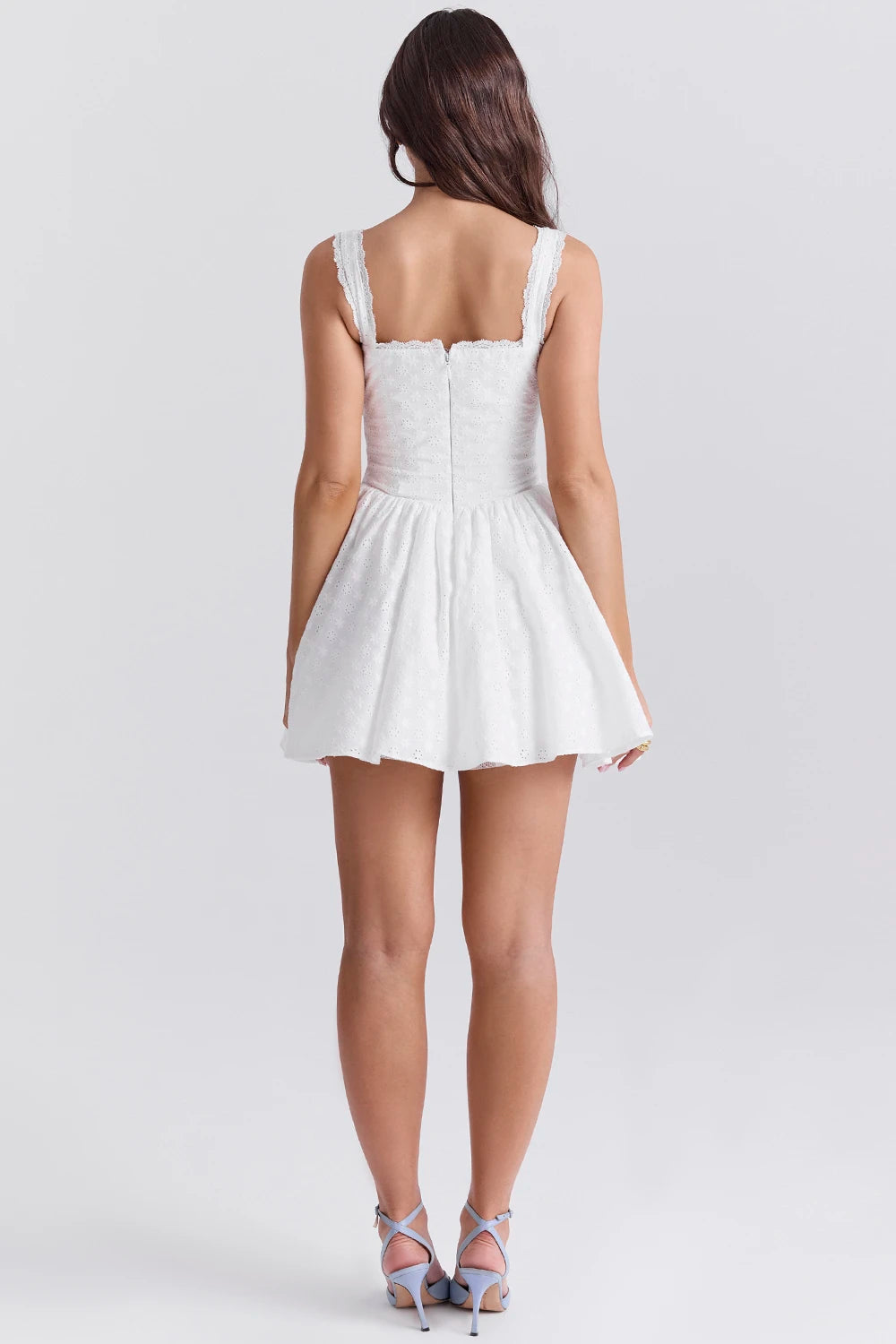 White Backless Mini Dress