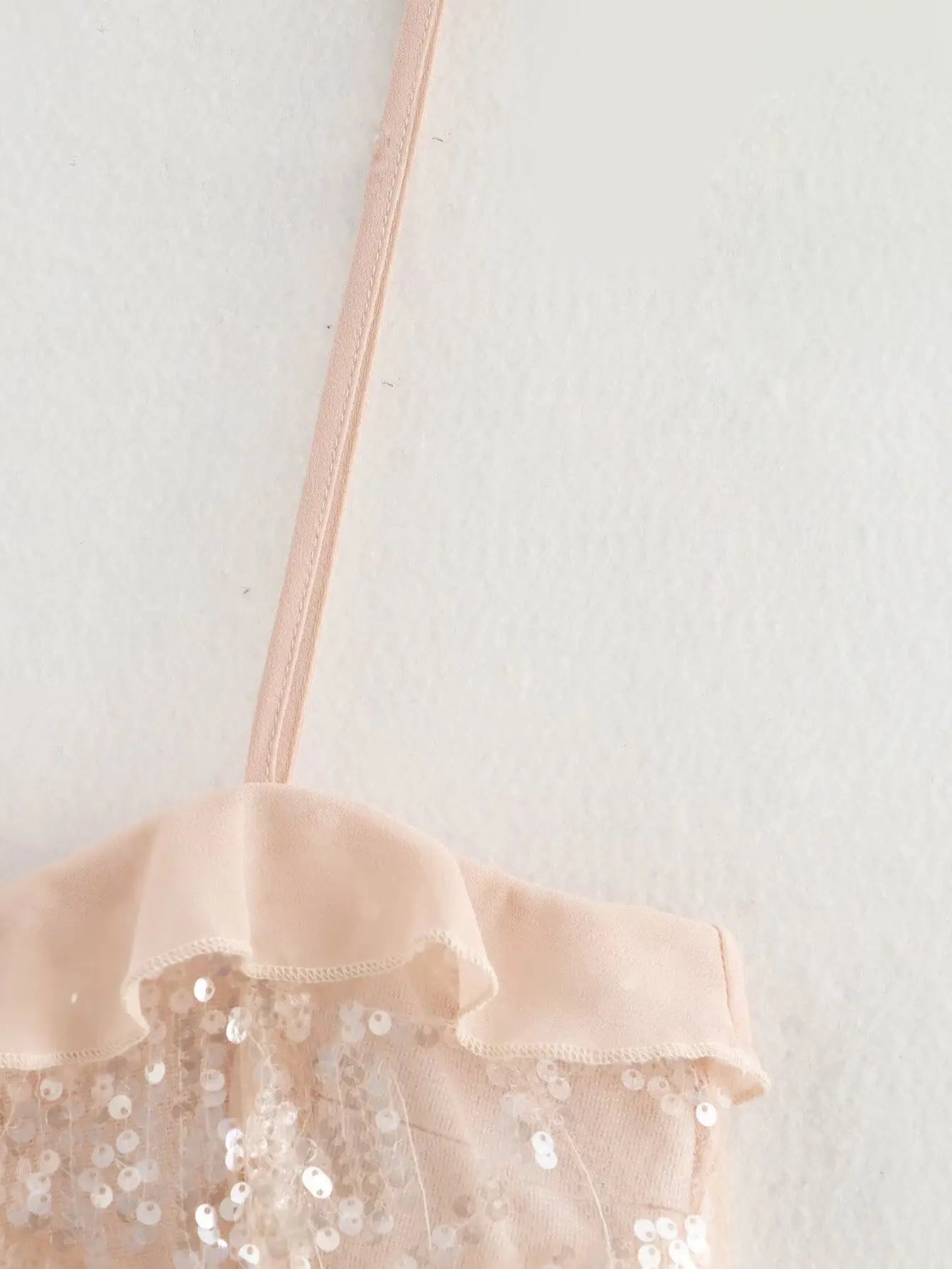 European and American and Versatile Sequined Suspender Top