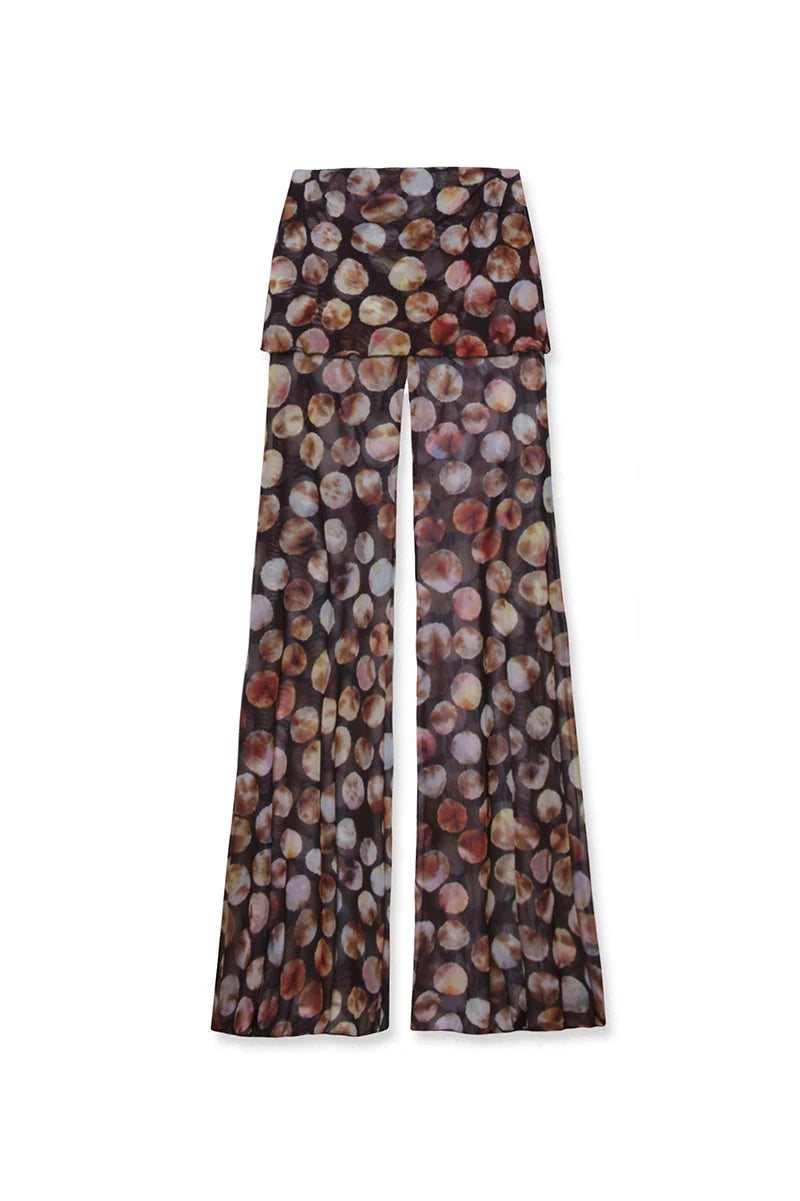 High Waist Mesh Wide Leg Pants