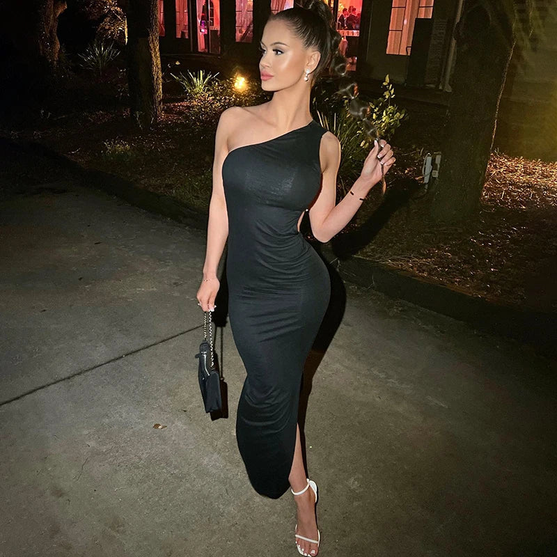 Slash Neck Dress Halter Sleeveless Backless Dress Pearl Strap Noble Dresses Evening Gowns