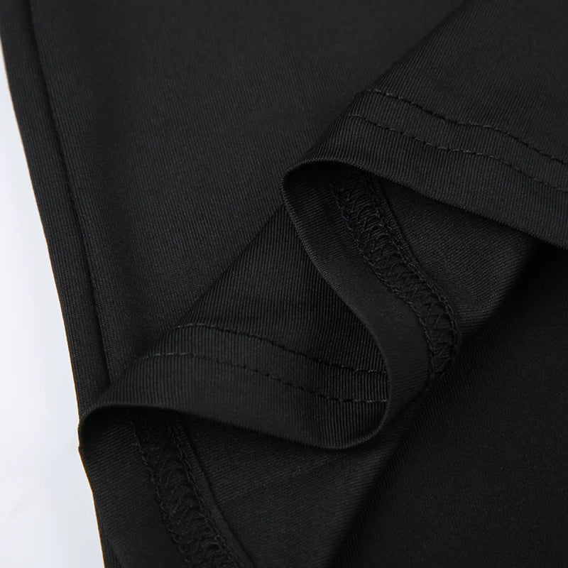Backless Black Long Dress Slim 's Pullover Short Sleeves