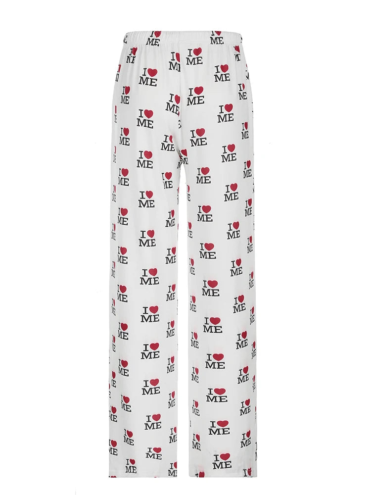 Jogger Looe Sweatpant Lace-up Letter Pant Trouer