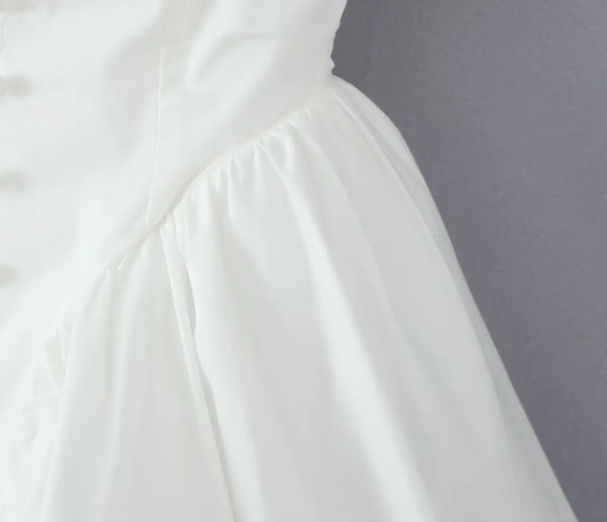 White Dress V Neck Cape Sleeve Dress Mini Casual Birthday Fluffy Skirt Dress