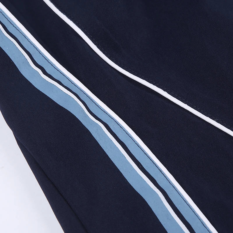 Striped Print Joggers Parachute Cargos Loose Baggy Sweatpants Pants