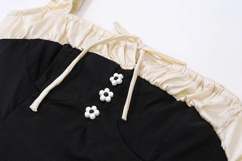 Black Pleated Mini Dress