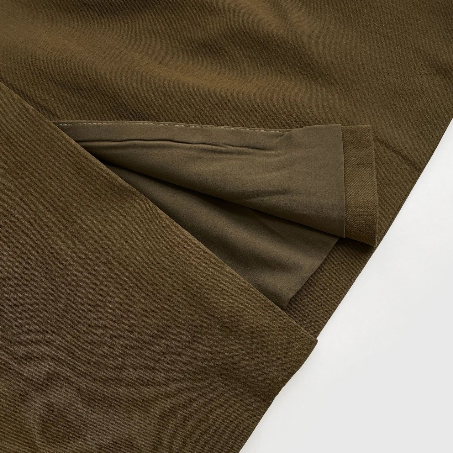 Knee Length Midi Dress Olive Green One Piece Dress Slim Square Neck and Cape Sleeve Office Lady Dress