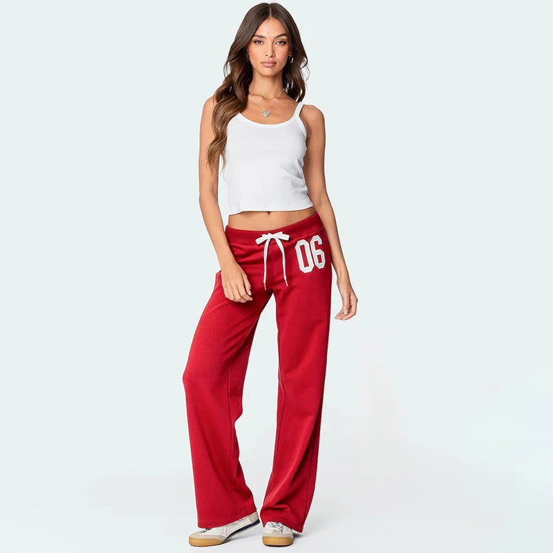 Sweat Pant White Offet Looe Drawtring Trouer