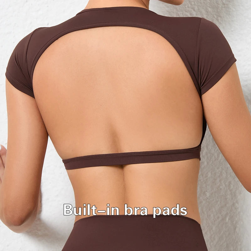 Breathable Backless Yoga Sport Crop Top