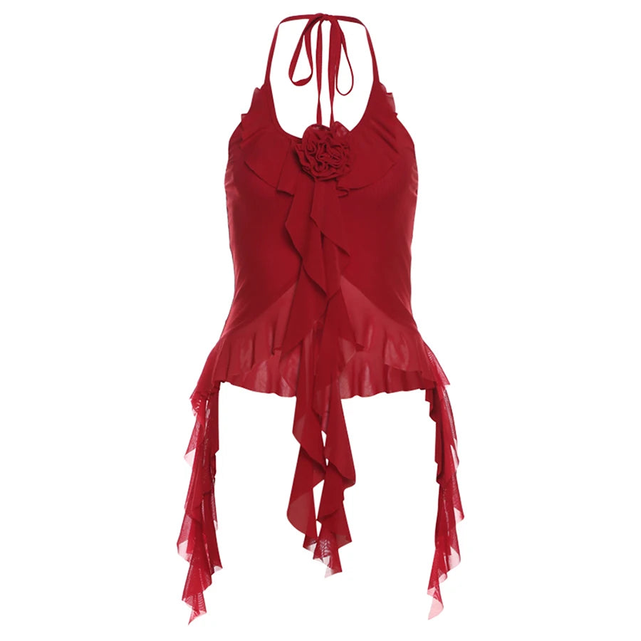 Hip-hop Cute All-match able Thin Backless Halter Vest