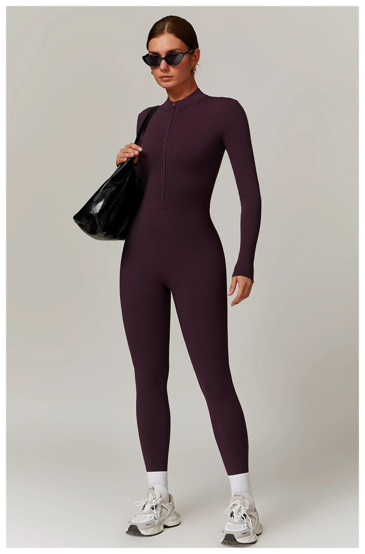 Zipper Yoga Rompers Long Sleeved One-piece Sports Gym Jumpsuits Workout High-intensity Fitness Skin-tight Garment