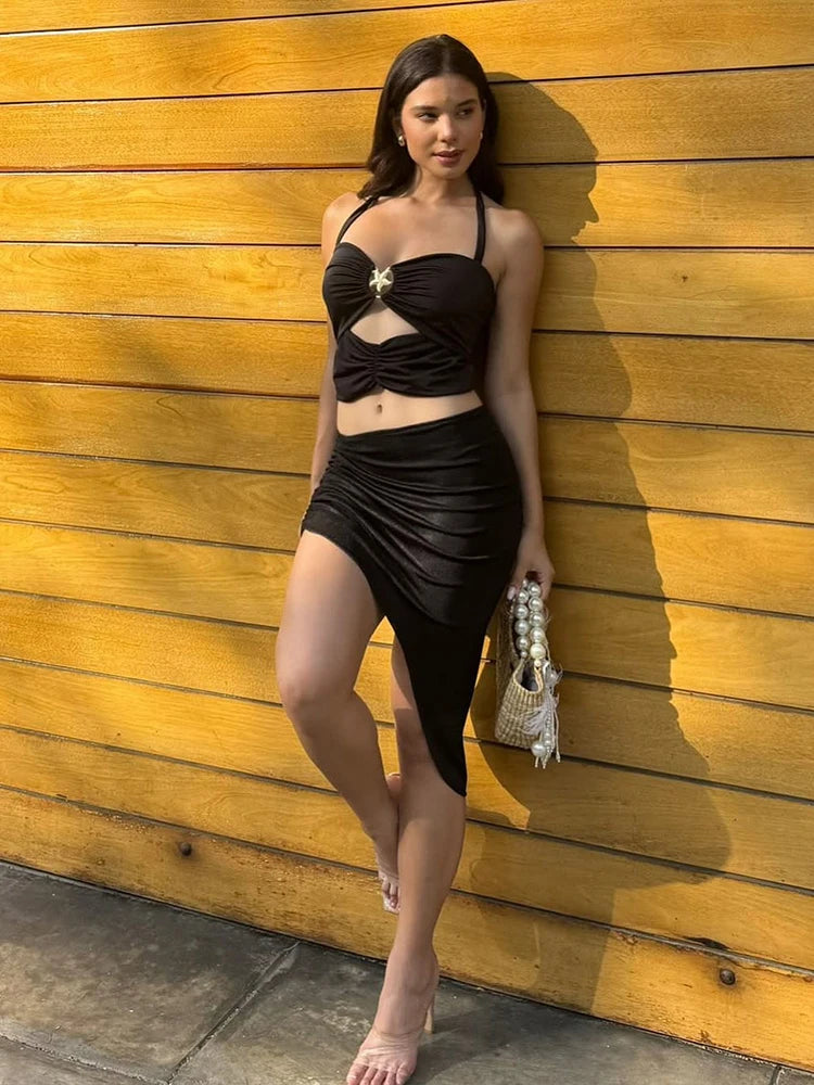 Halter Hollow Tank Top