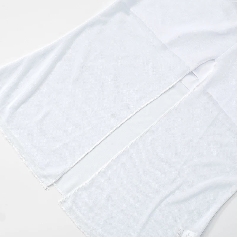 'S Spring And Color Mesh Patchwork Open k One-Shoulder Tank Top Fresh And Clean