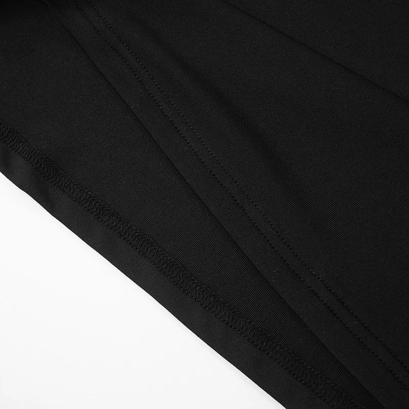 Black Strapless Hollow Out Slim Mini Dress