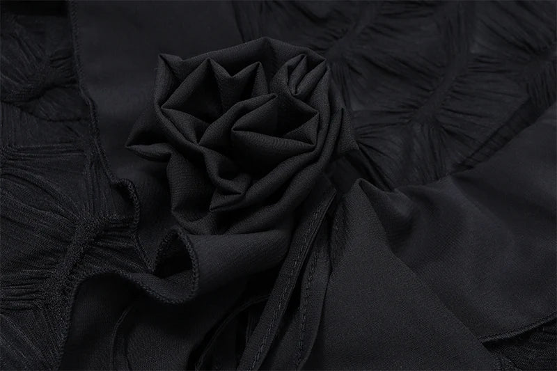 Mesh Ruched Long Sleeve T Shirt V-neck Flower Tight Crop Top Tees