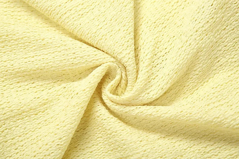 Yellow Ruffled Off Shoulder Short Dress