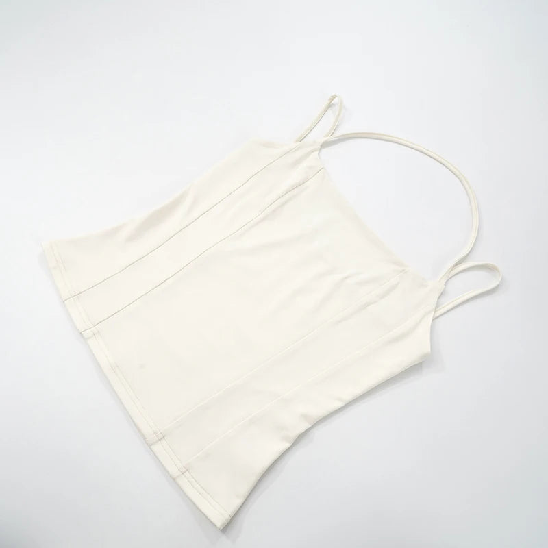 Spring 'S Slim Strapless Double Rope Camis Top tie Girls Outer Wear Camis Top