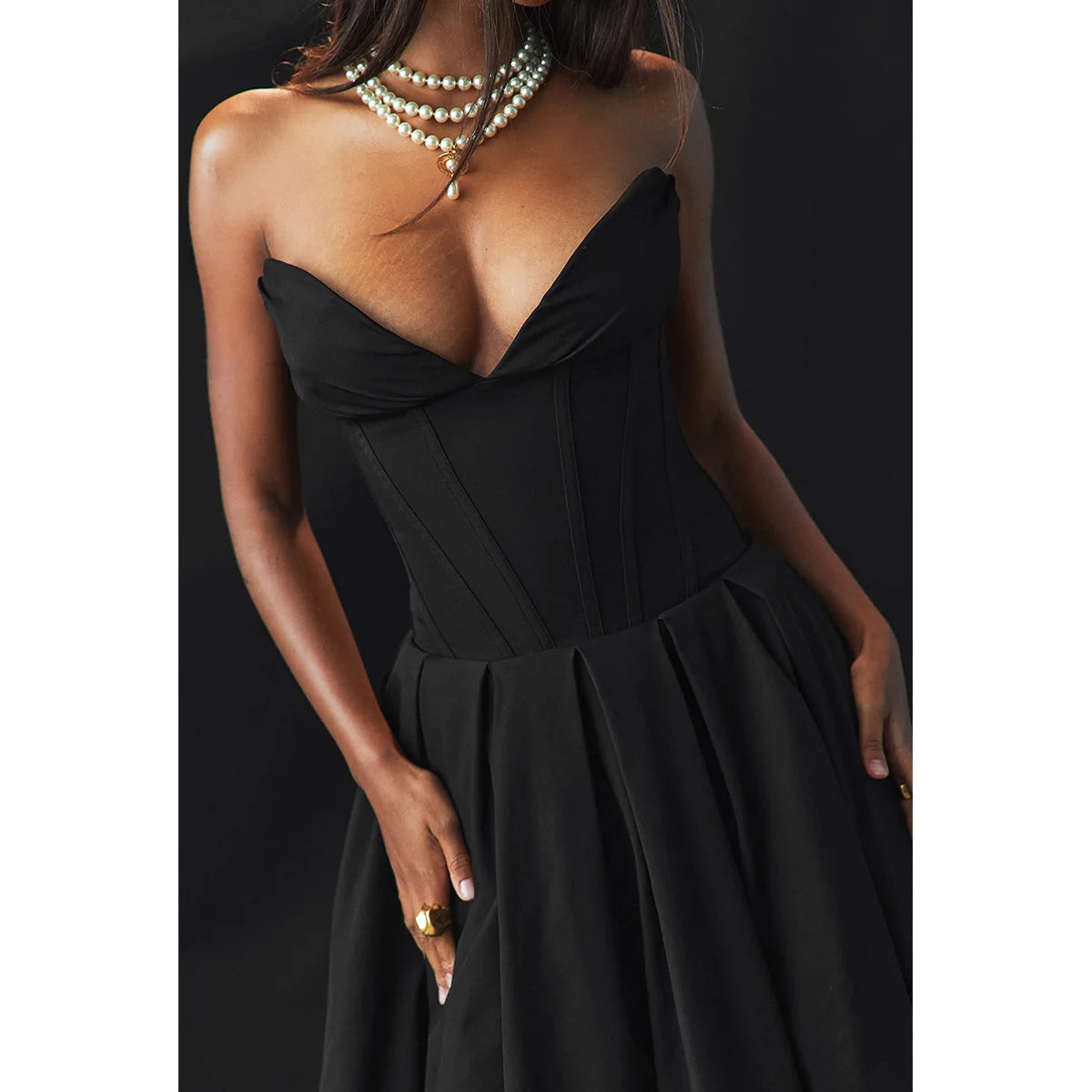 Strapless mal Occasion Dress Midi Dresses Red Wedding Guess Dress