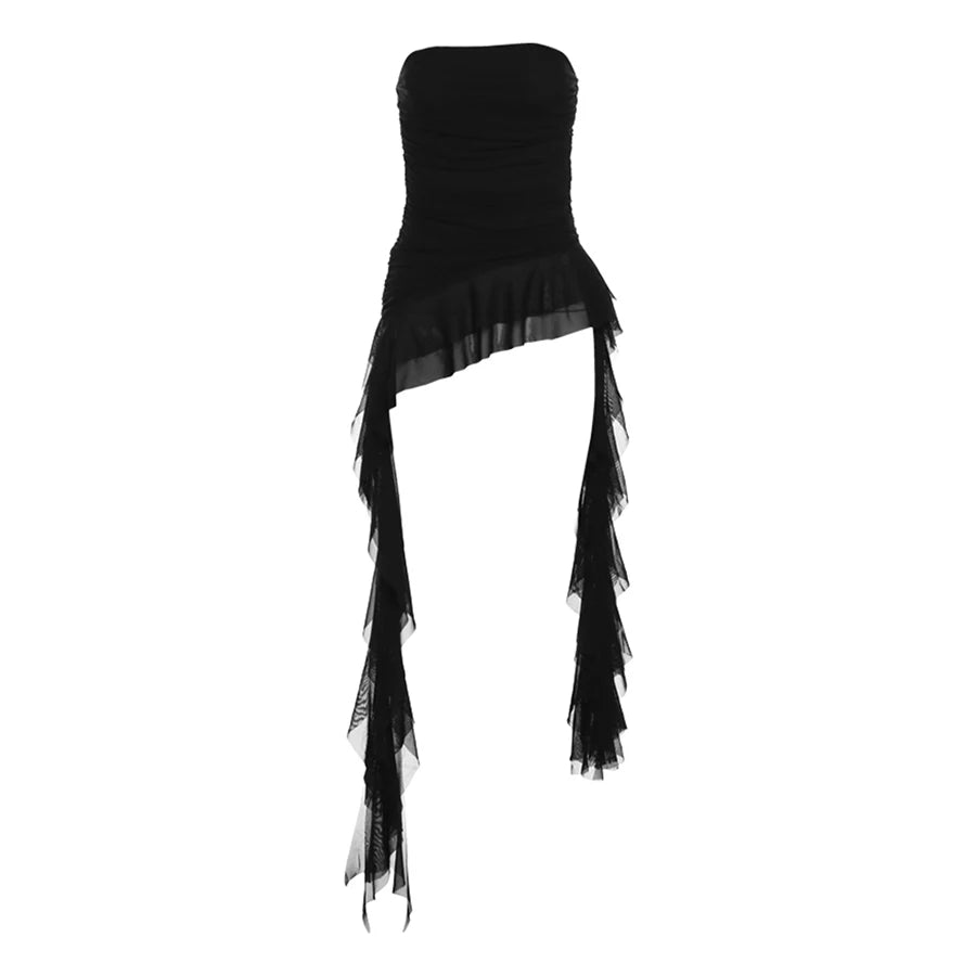 Solid Color Sweet Gentle Cute All-match Travel Chest Wrap ruched Tassel Vest