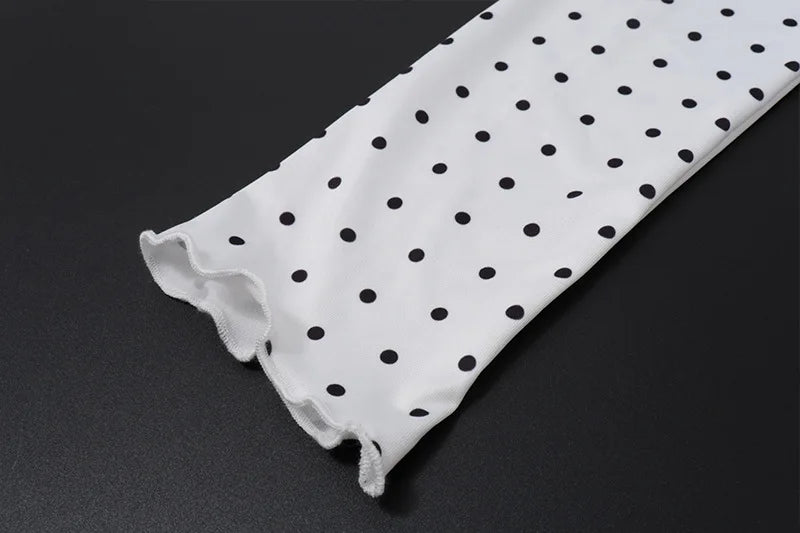 White Polka Dot Two Piece Set