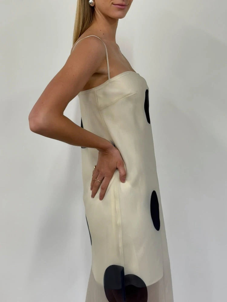 White Polka Dot Maxi Dress