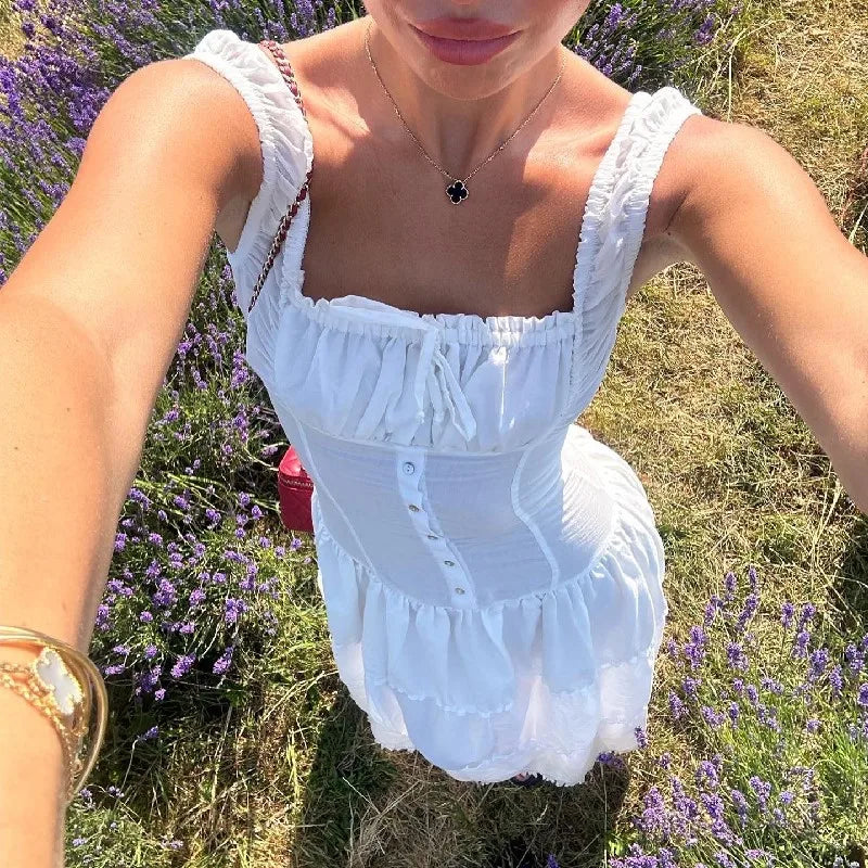 White Slim Sleeveless Maxi Dress