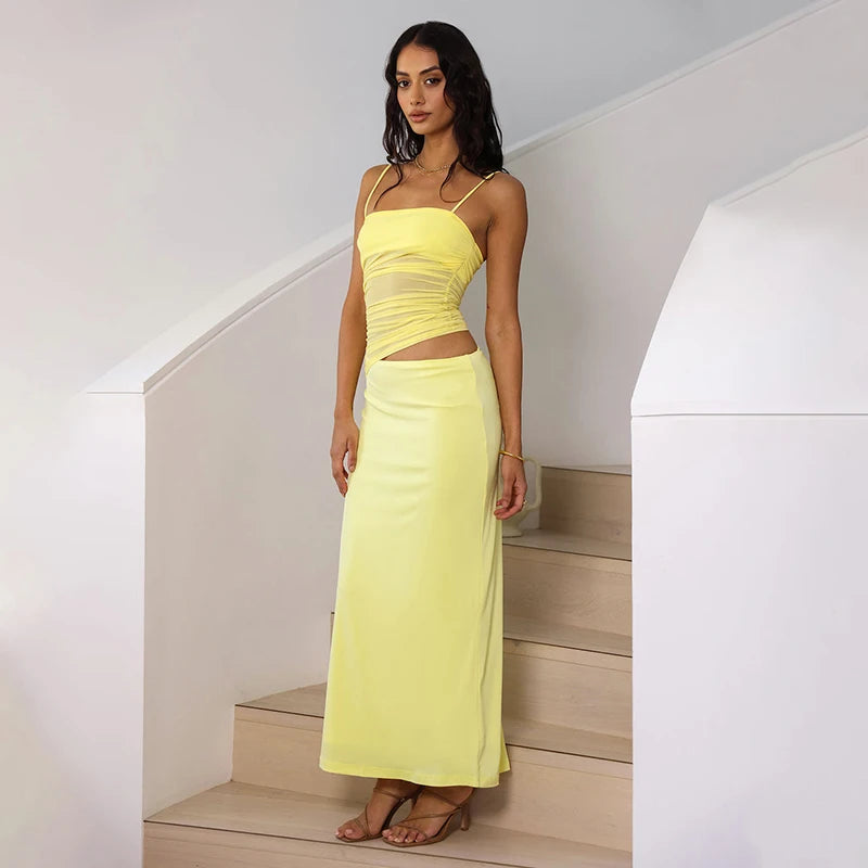 Sleeveless Top And Maxi Dress Set