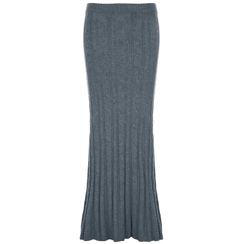 Long Trumpet Skirts Low Waisted Bottoms